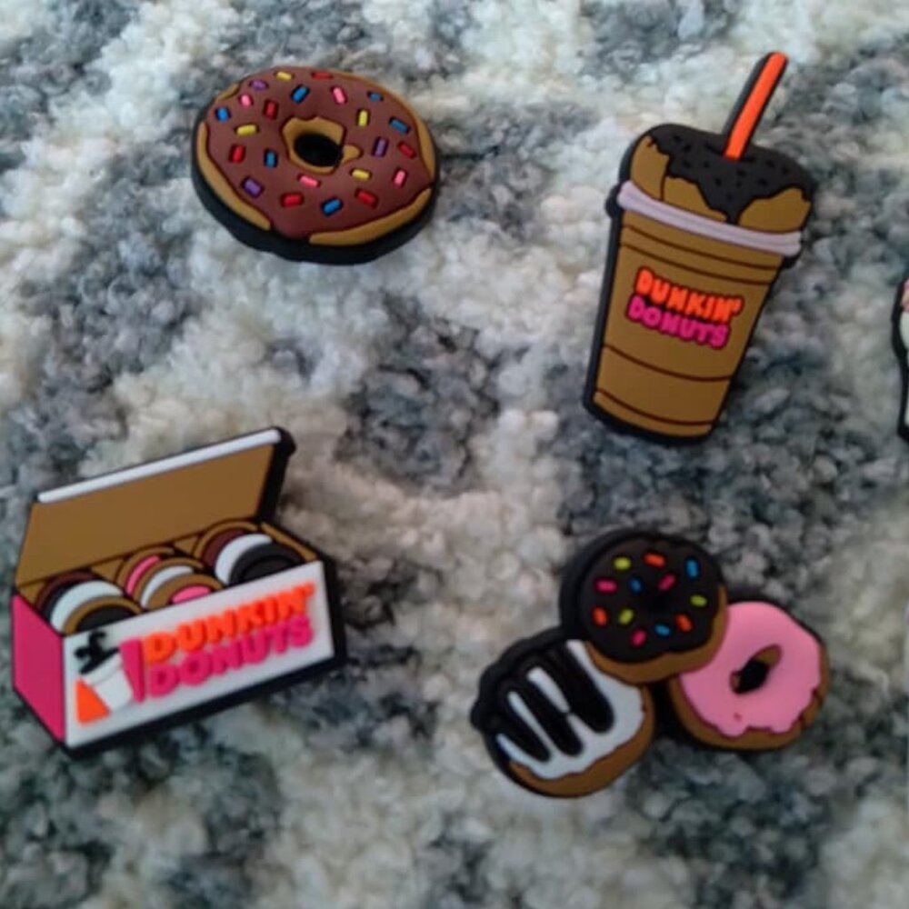 9 pc Dunkin Donuts & ice cream croc charms. Jibbitz. Dunkin 2/$12